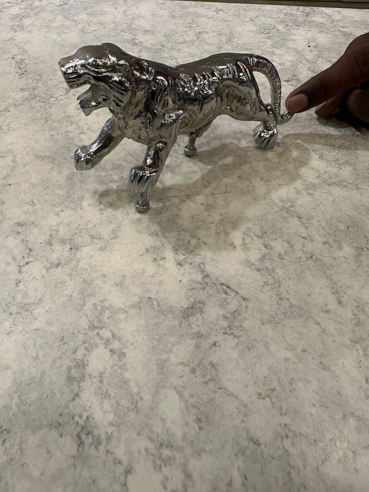 LION TIGER FOR FRONT MUDGUARD IN CHROME FOR ALL BIKES ROYAL ENFIELD , JAWA , STANDARD , ELECTRA , METEOR , HUNTER , REBORN CLASSIC , ETC