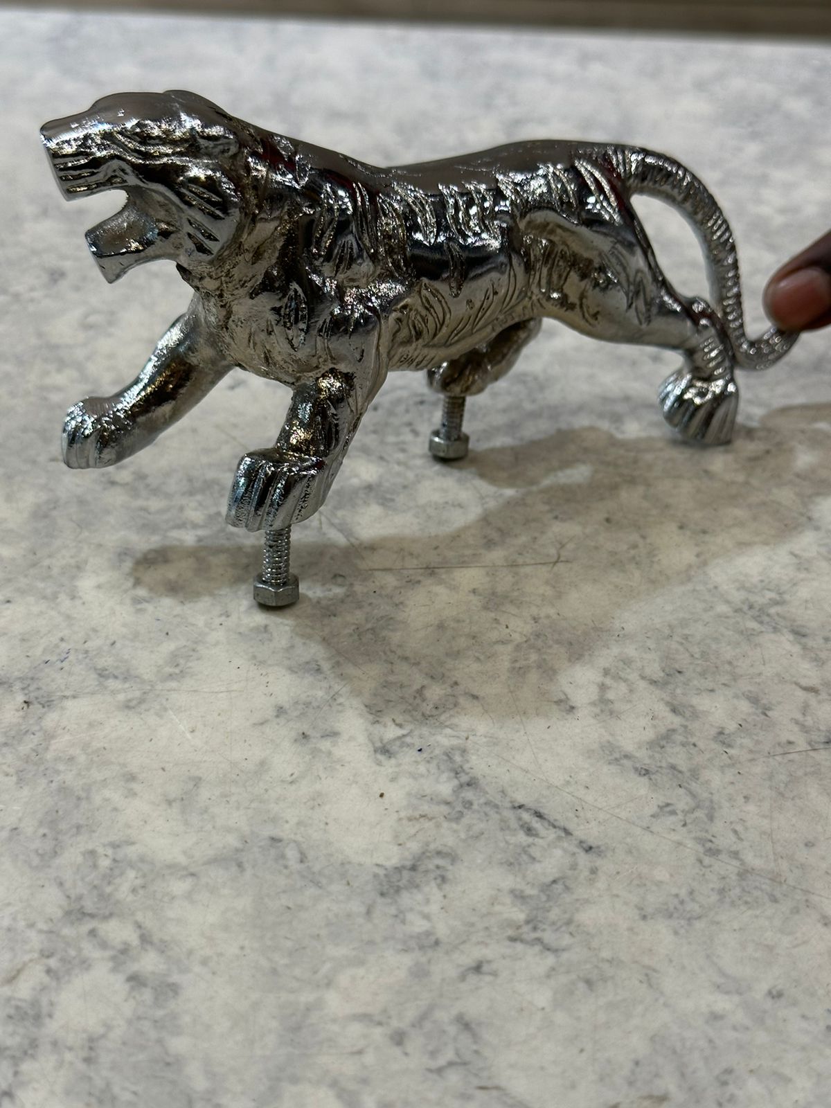 LION TIGER FOR FRONT MUDGUARD IN CHROME FOR ALL BIKES ROYAL ENFIELD , JAWA , STANDARD , ELECTRA , METEOR , HUNTER , REBORN CLASSIC , ETC