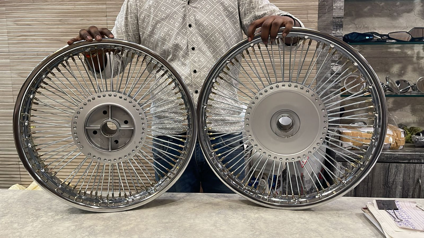 100 spoke wheel rim for royal enfield classic electra standard thunderbird.