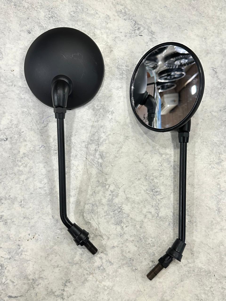 Black mirror for royal enfield classic electra and standard