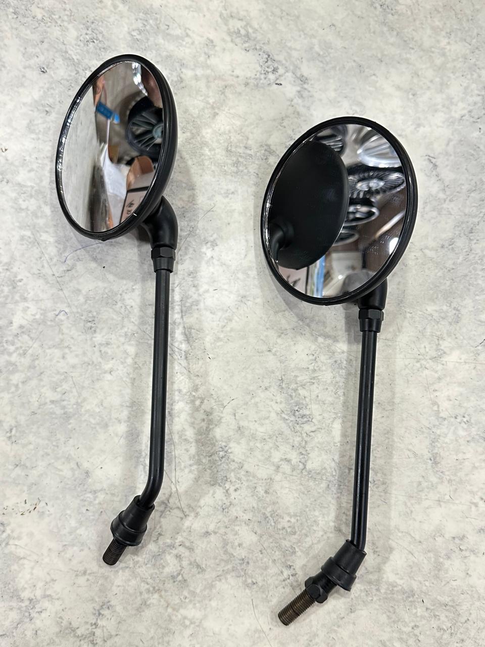 Black mirror for royal enfield classic electra and standard