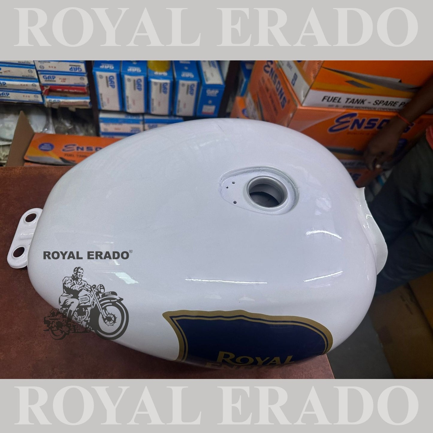Royal Enfield Classic bs-3 bs-4 white tank from 2013 to 2020 model