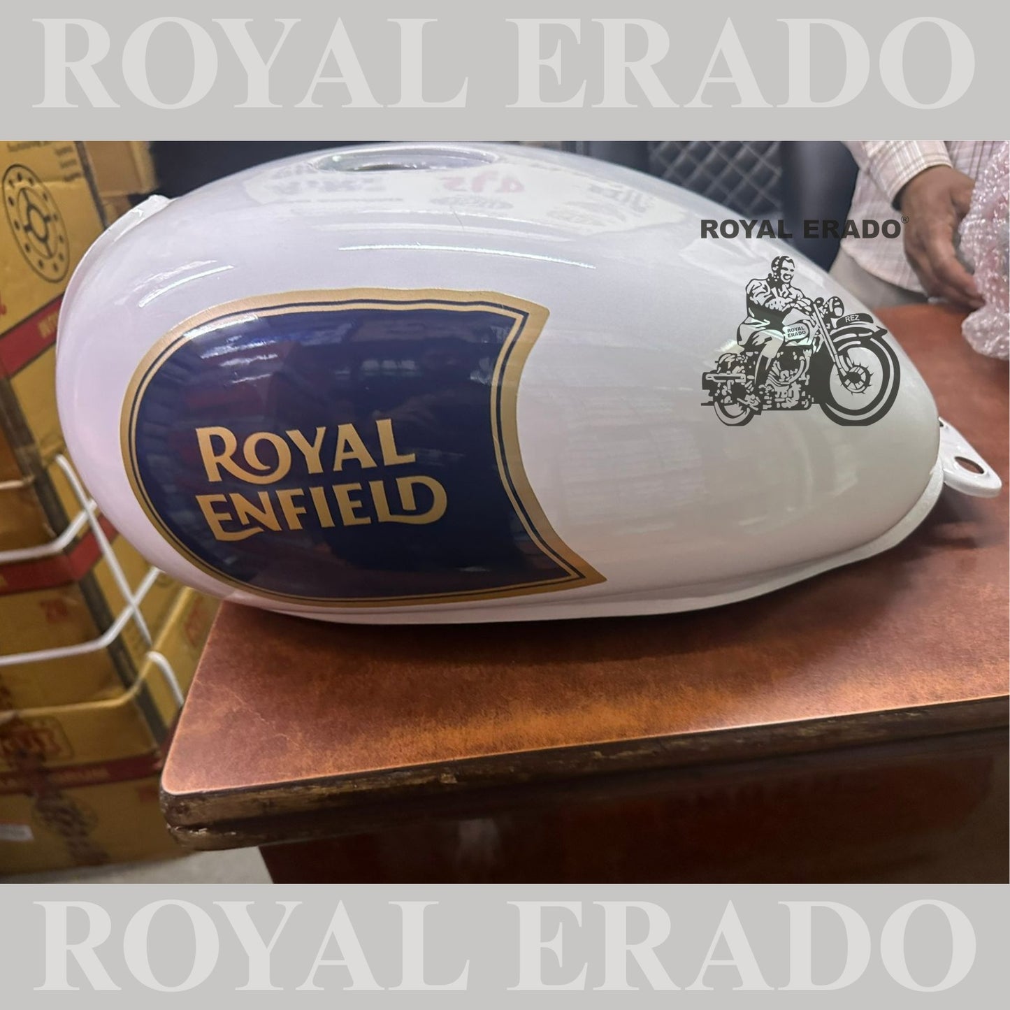 Royal Enfield Classic bs-3 bs-4 white tank from 2013 to 2020 model