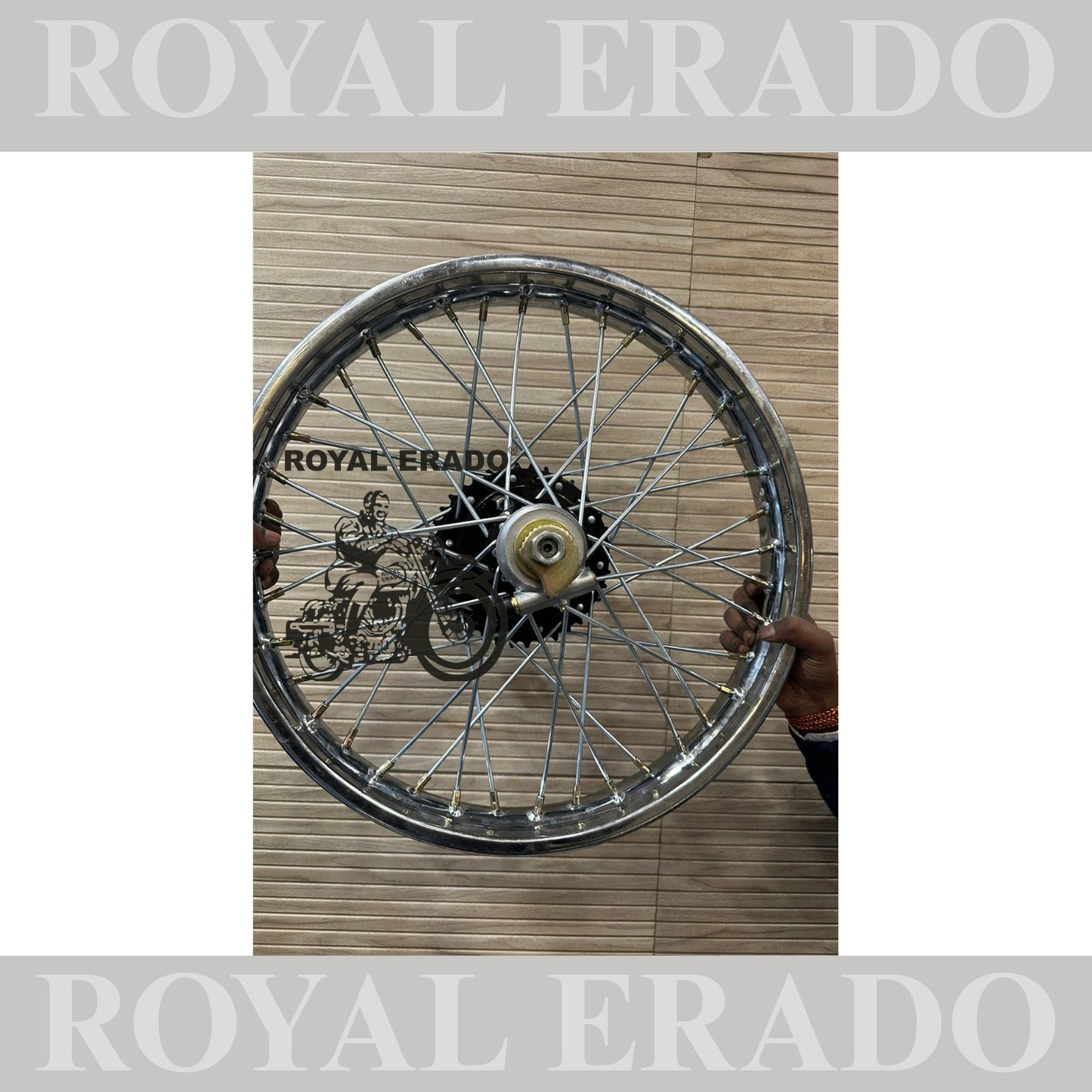 Royal Enfield vintage g2 cycle hub rear complete wheel rim