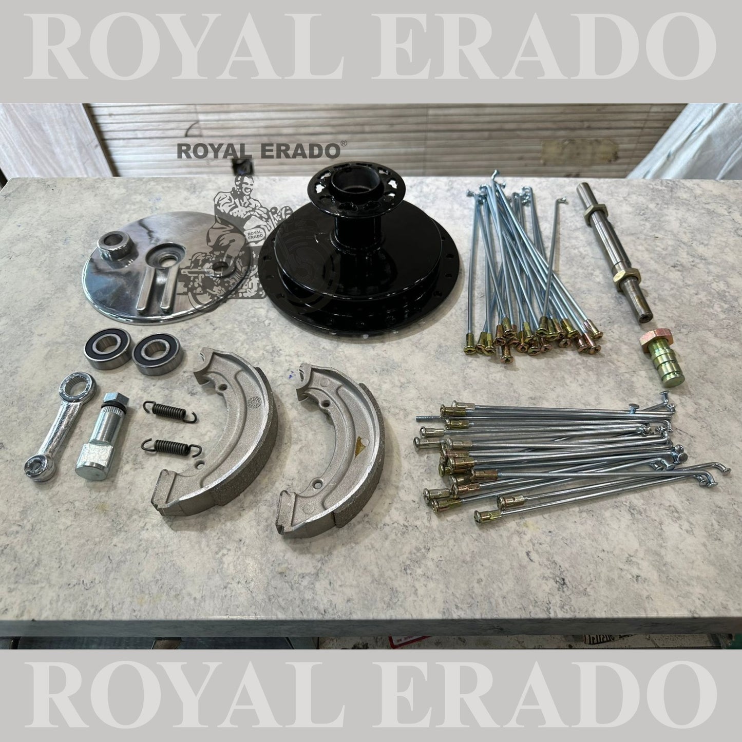Rear cycle wheel hub all spares for Vintage 1962 Royal Enfield g2 old model Standard.