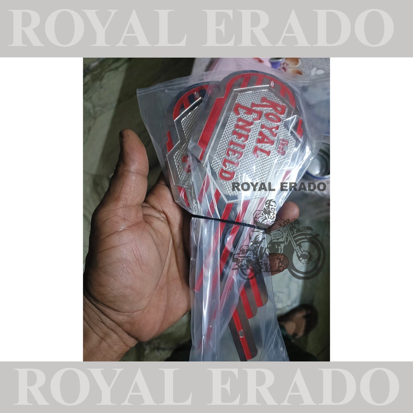 Royal Enfield 1962 vintage old model g2 style chrome tank monogram