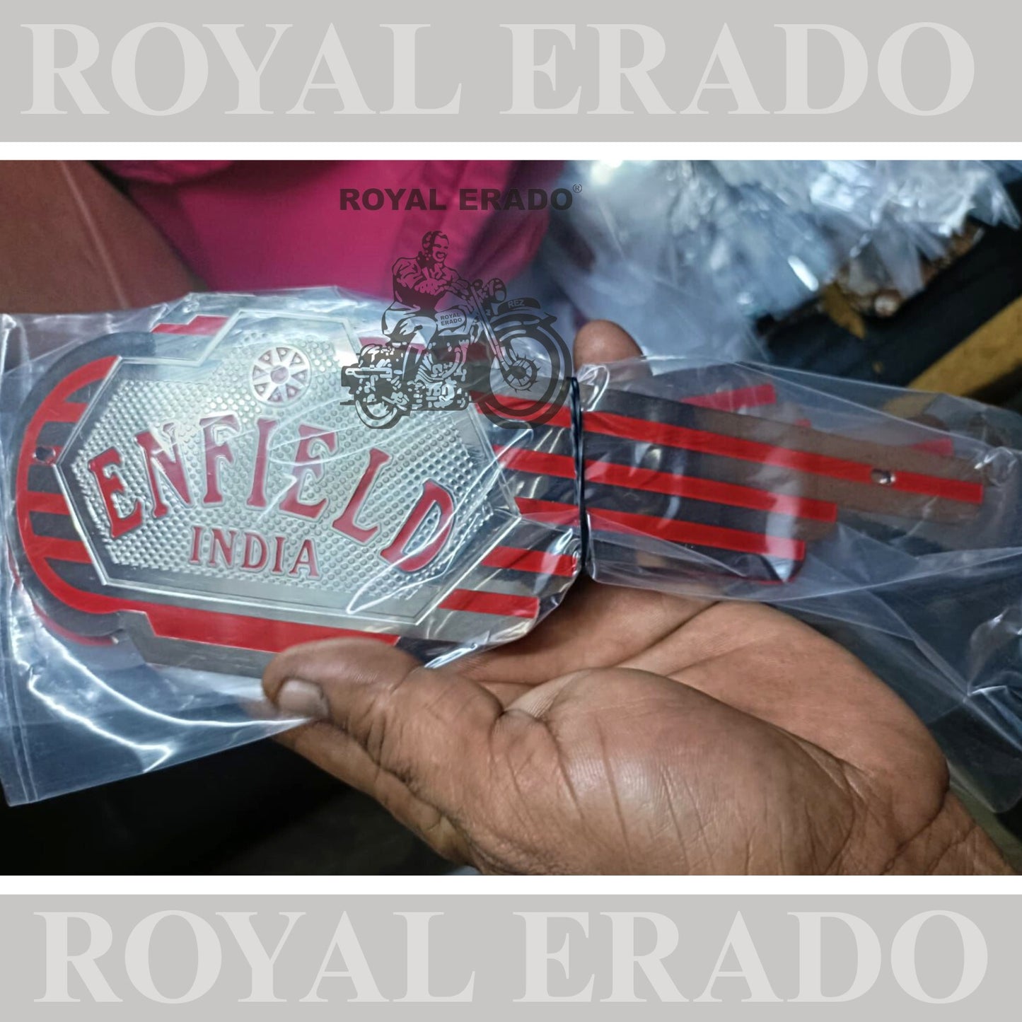Royal Enfield vintage 1962 old model g2 style chrome tank monogram Enfield written