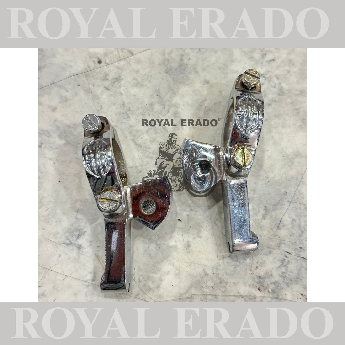 Royal Enfield brass chromed 1962 vintage old model g2 style standard clutch and brake lever yoke only 