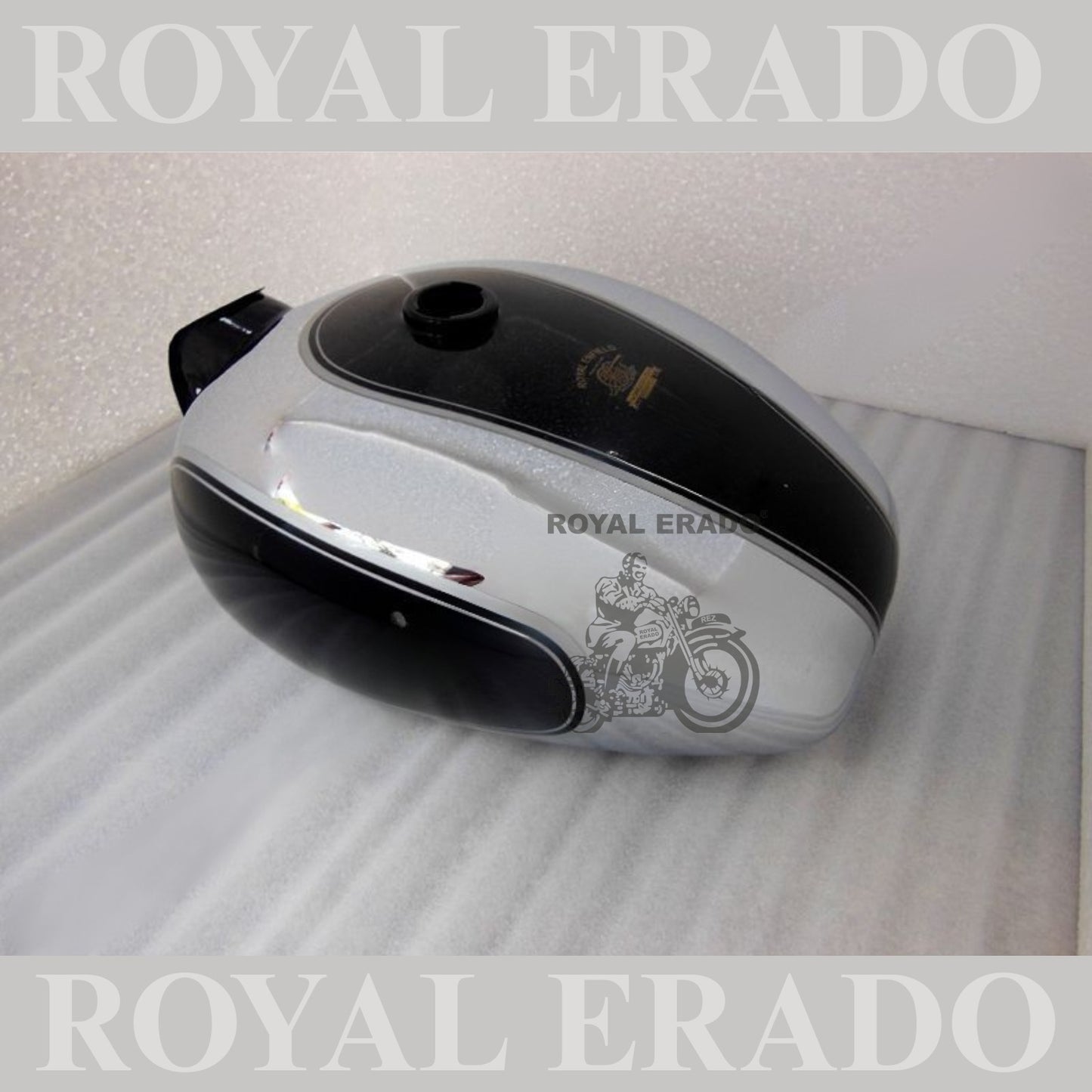 Royal Enfield tank chrome with paint with knee pad for Classic Electra or Standard