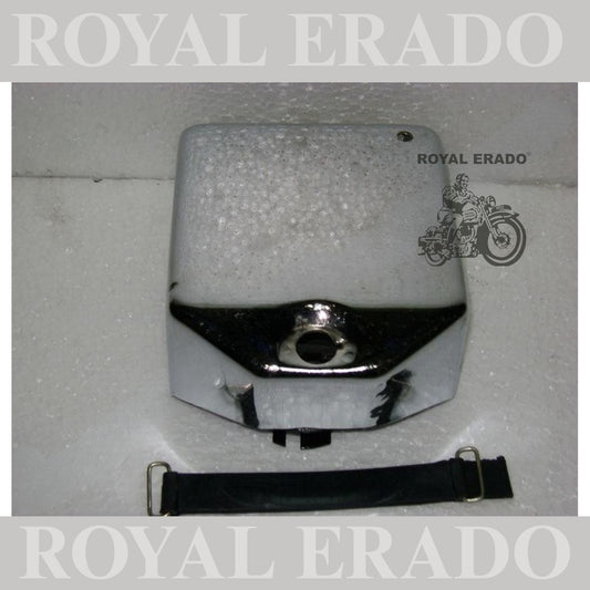 Royal Enfield old model Standard battery cover with belt in chrome