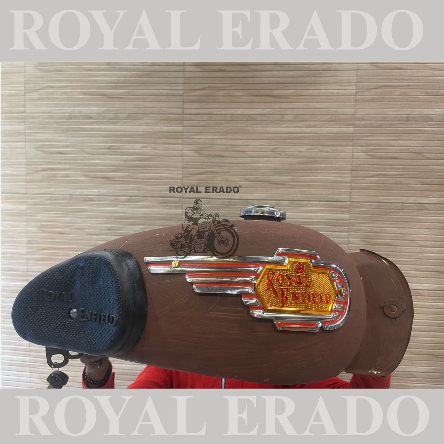 Royal Enfield Classic Electra Standard g2 style vintage standard tank 14 litter With tank monogram and knee pads