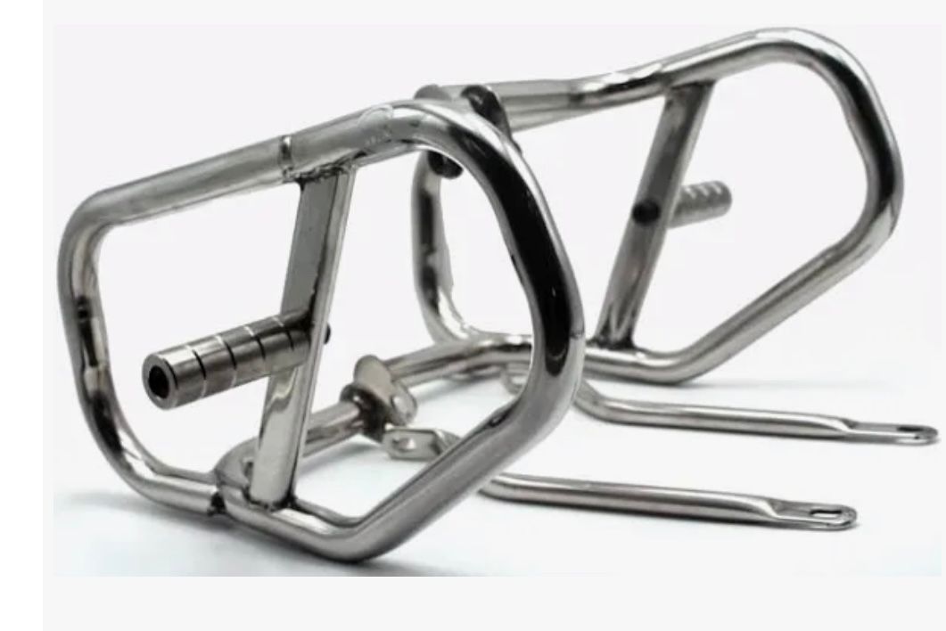 Royal Enfield Interceptor and continental gt 650 leg guard crash guard stainless steel with slider