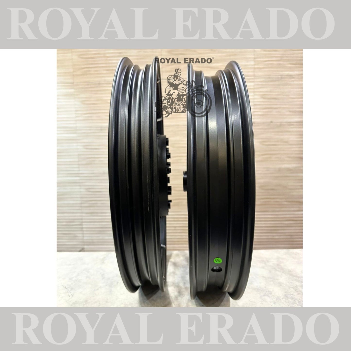 Raceby / kingway 10 spoke alloy wheel for Royal Enfield Classic single disc