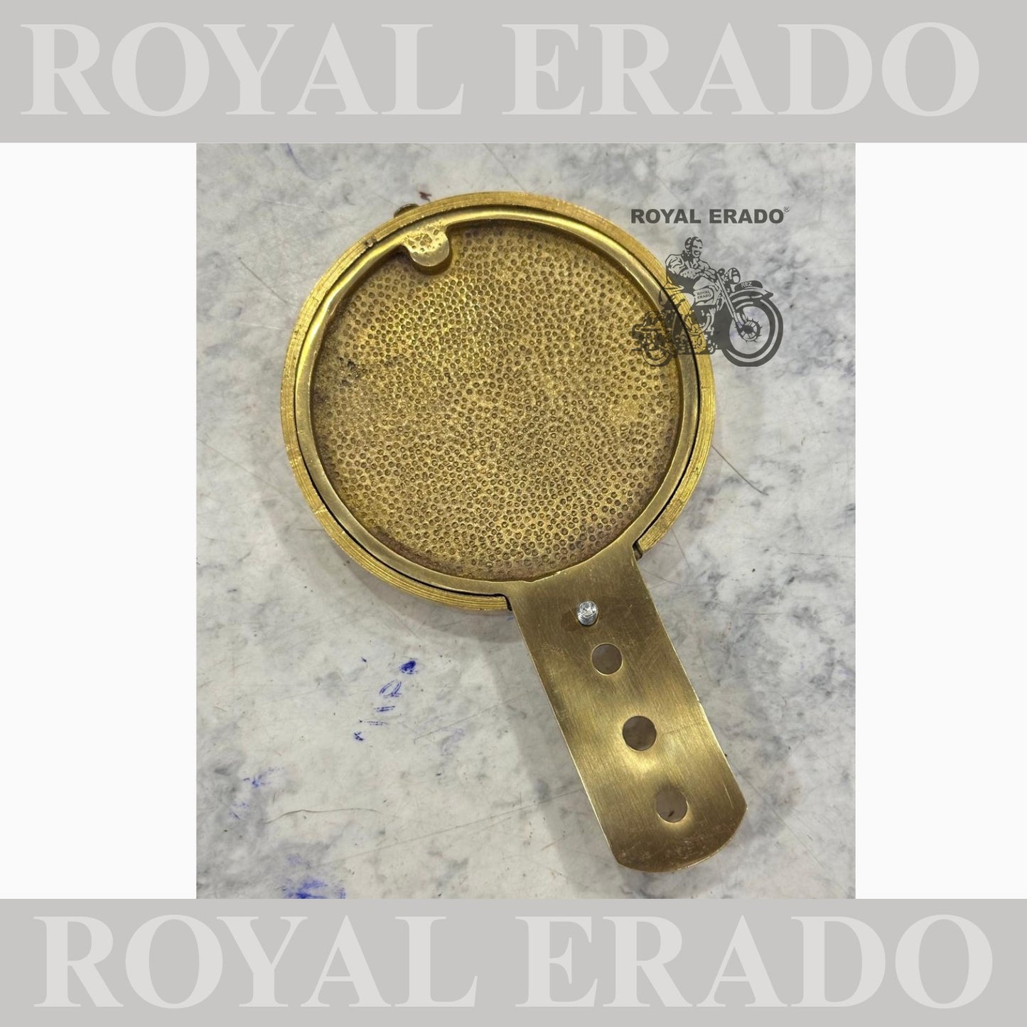 Royal Enfield Reborn Classic Electra Standard Battalion vintage g2 old model 1962 token holder in brass with E sticker