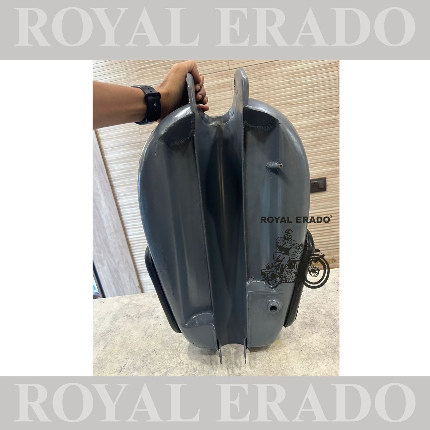 Royal Enfield vintage g2 old model 1962 Standard Electra Classic tank with chrome grill and knee pad and monograms