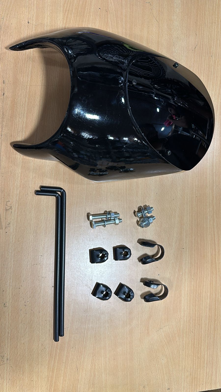 Windshield Harley street rod design for customization of Royal Enfield and other bikes
