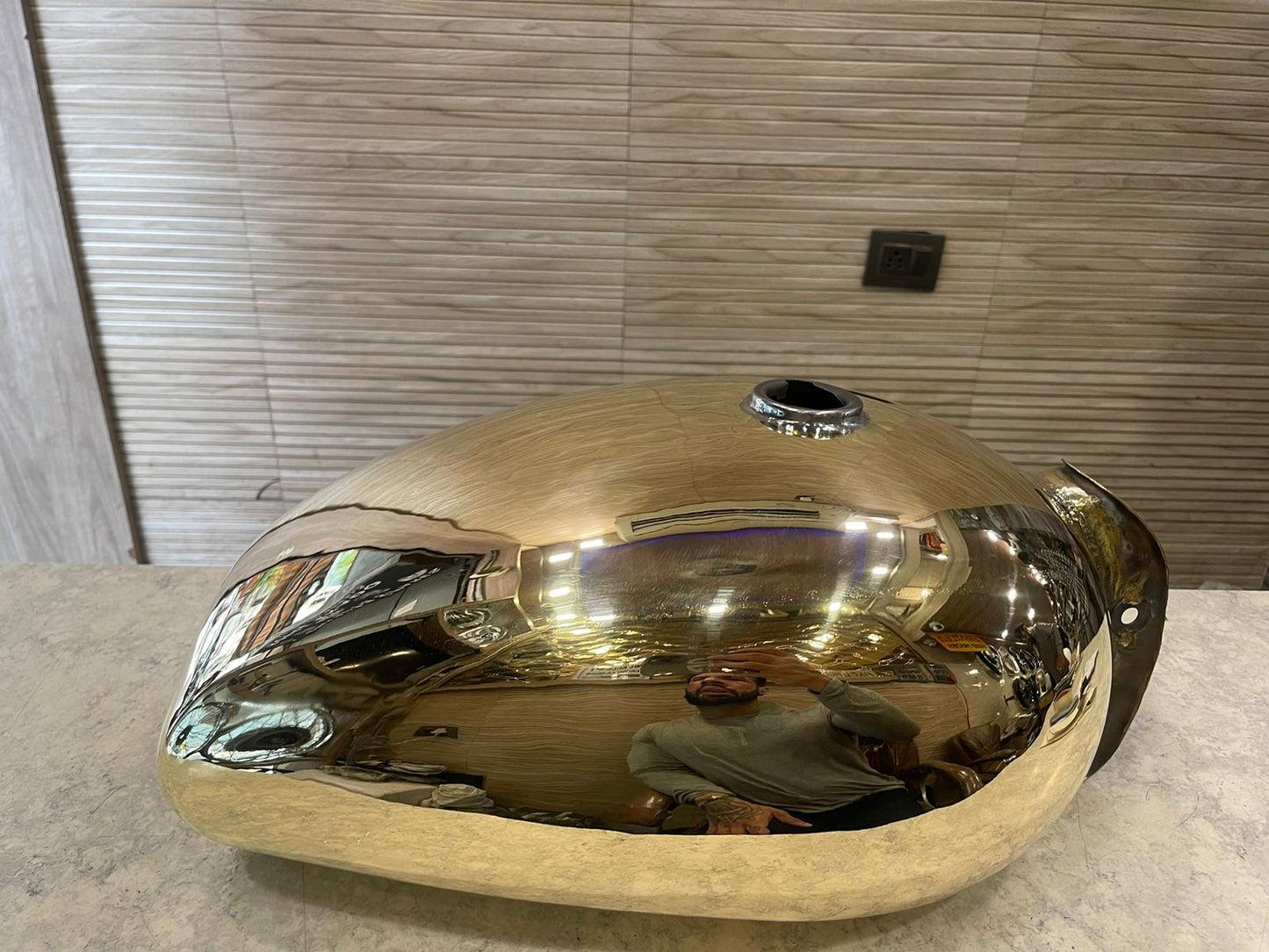 Royal enfield pure brass tank for old model vintage g2 style fit to classic electra and standard