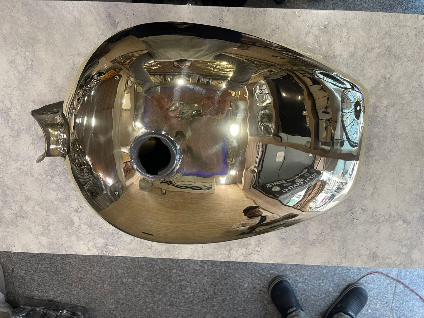 Royal enfield pure brass tank for old model vintage g2 style fit to classic electra and standard