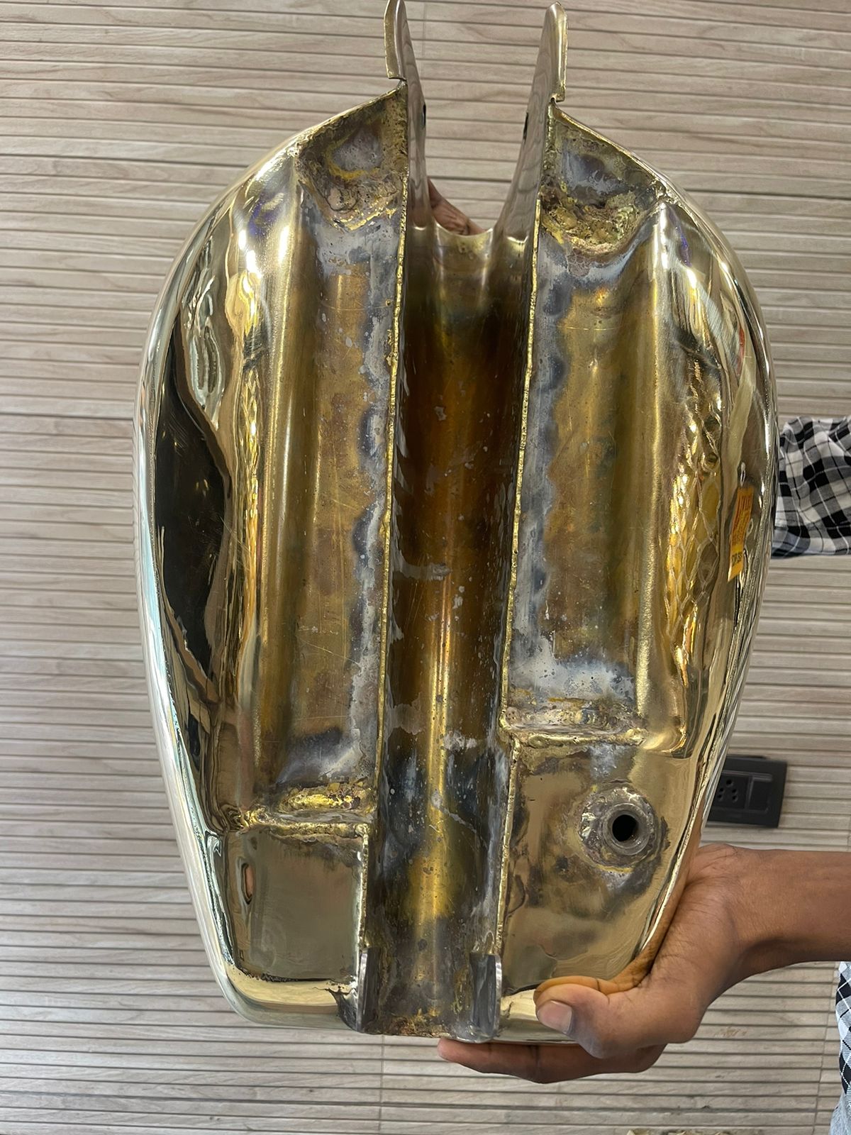 Royal enfield pure brass tank for old model vintage g2 style fit to classic electra and standard