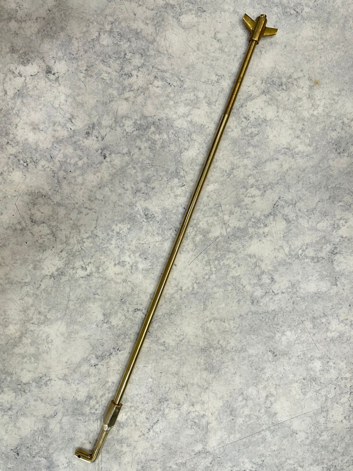 Royal Enfield old model vintage g2 style brake rod with wing nut in brass