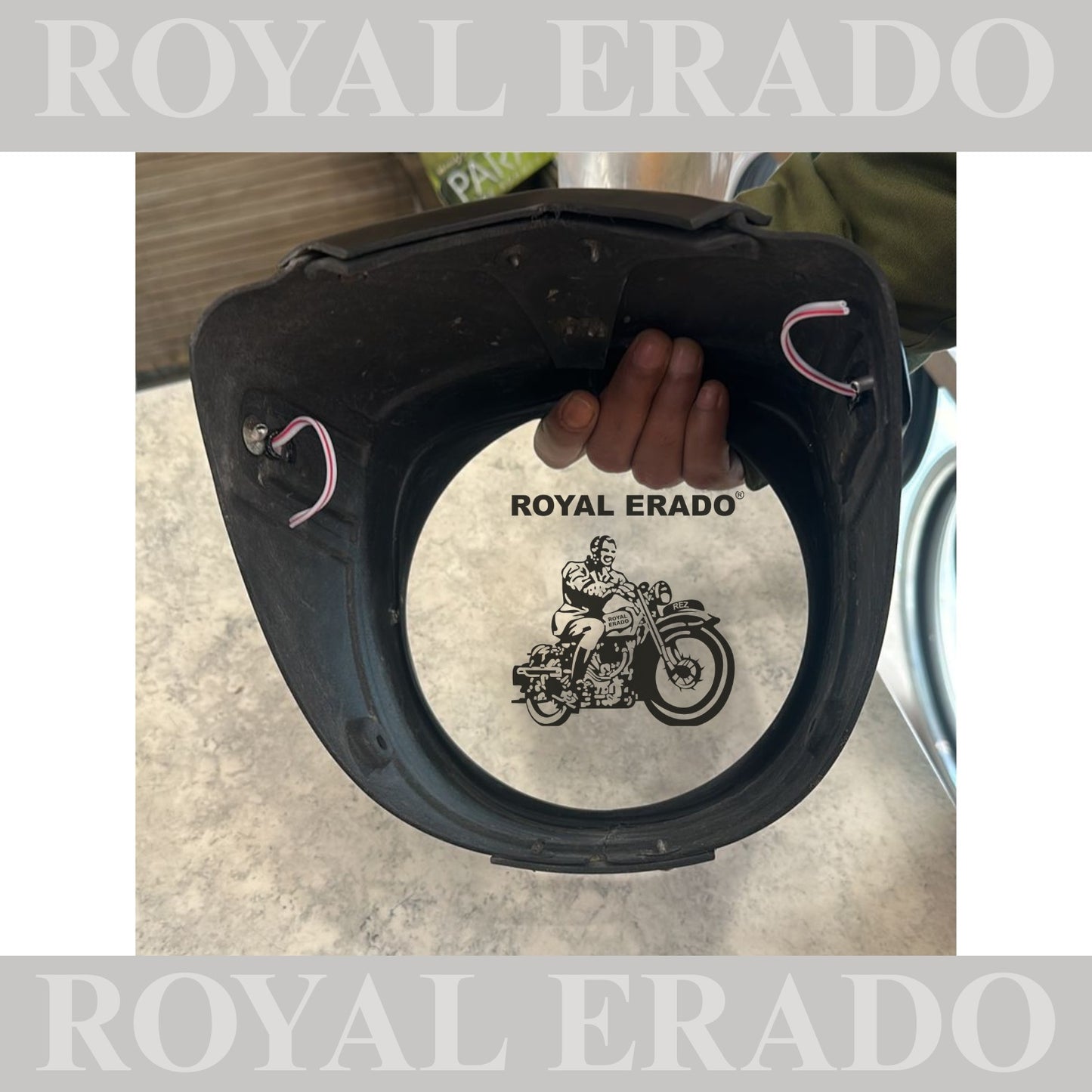 HEAD LIGHT MASK FOR ROYAL ENFIELD OLD CLASSIC , ELECTRA AND STANDARD