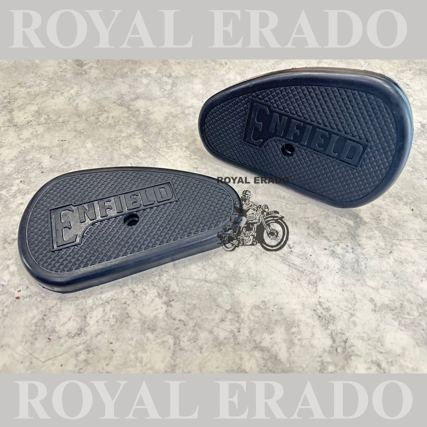 Knee pad for fuel tank vintage model royal enfield g2 standard with enfield written export quality.