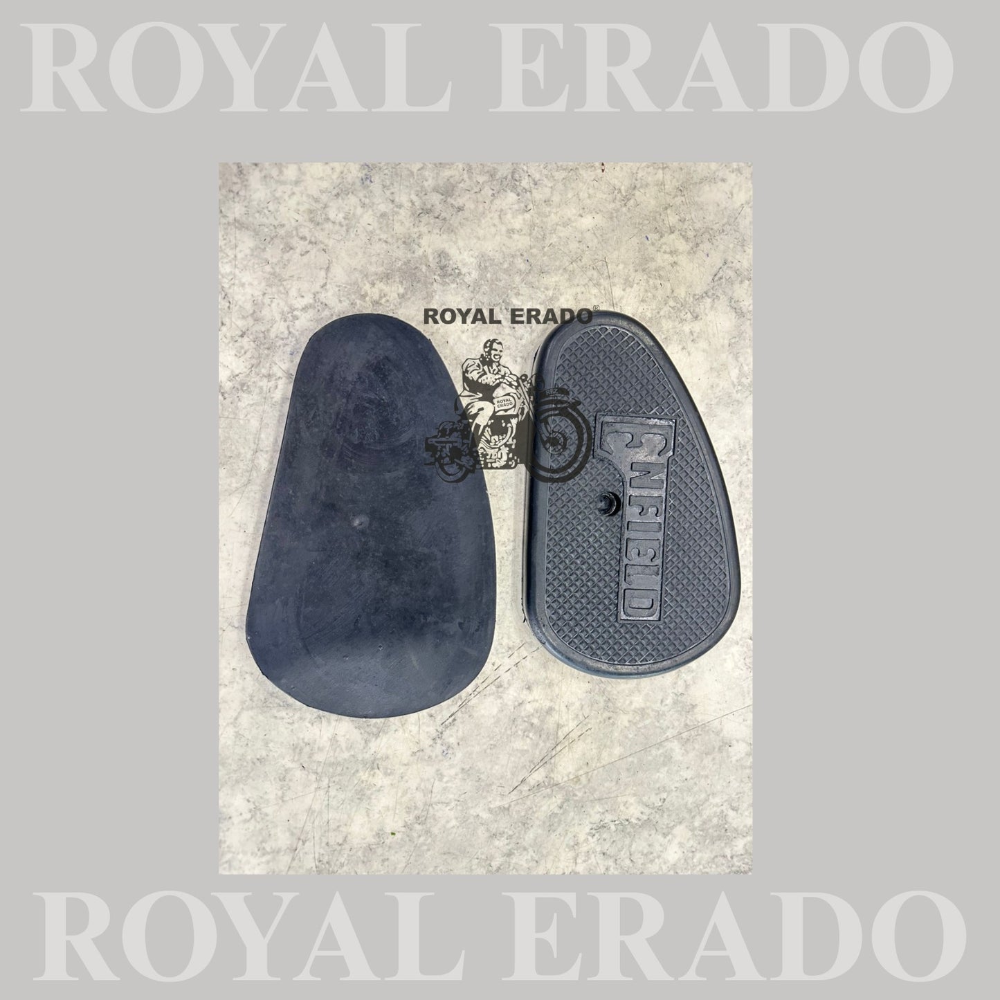 Knee pad for fuel tank vintage model royal enfield g2 standard with enfield written export quality.