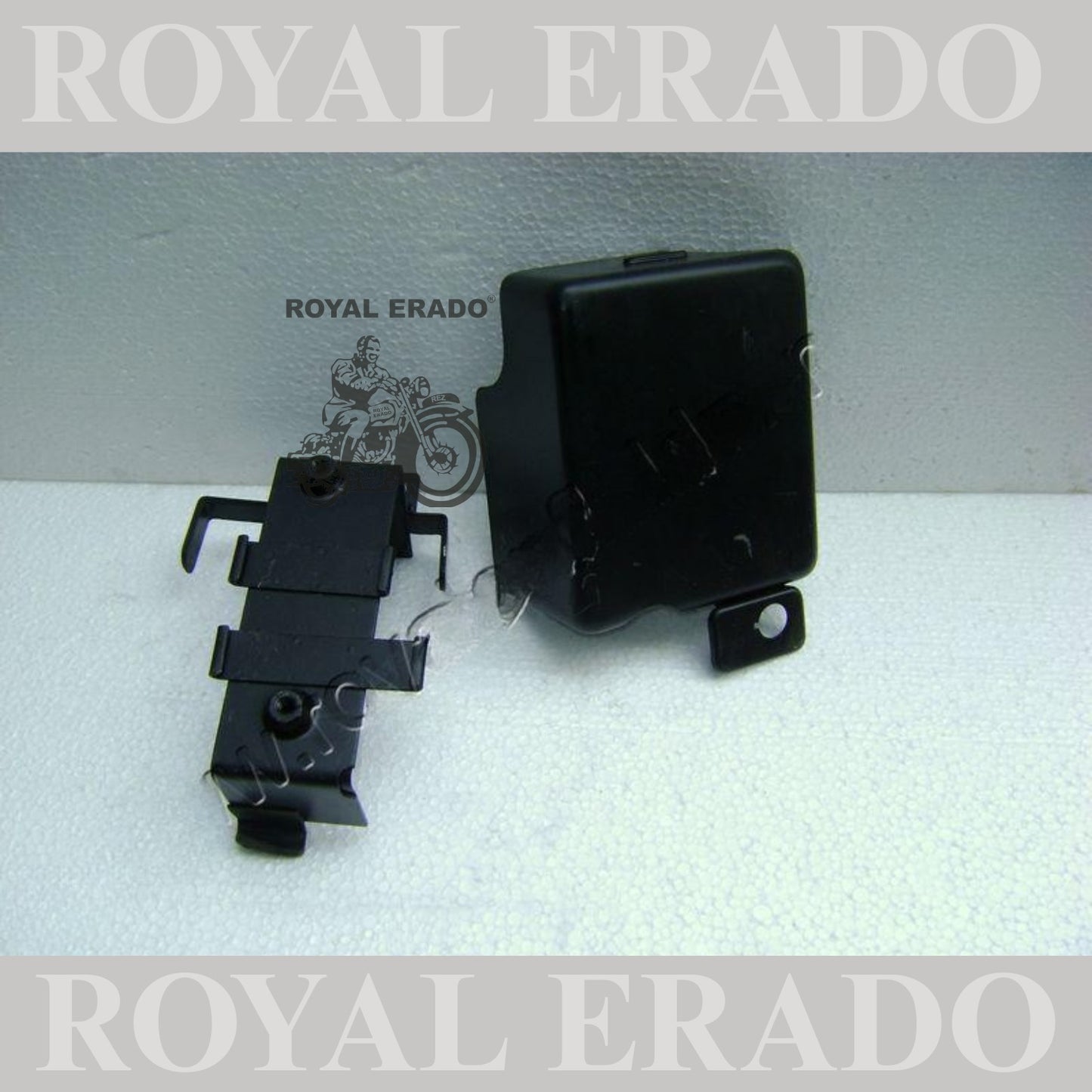 Royal Enfield Classic battery cover box complete in black