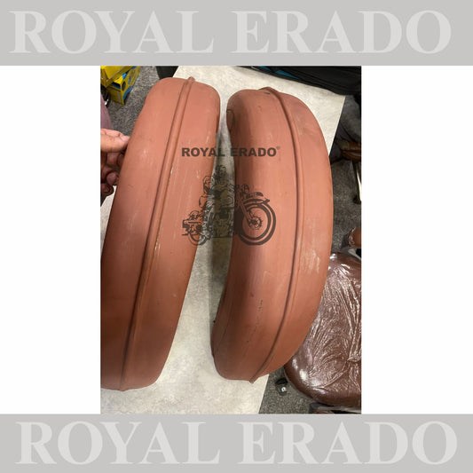 vintage 1962 royal enfield g2 model style mudguard with front and rear mudguard