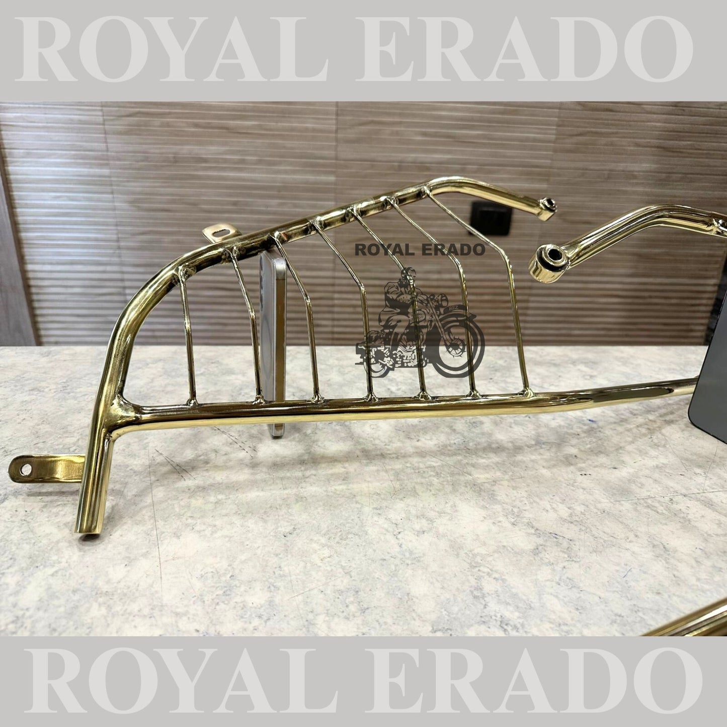 Royal Enfield Standard 350 cc front mudguard stays and rear mudguard stays with saree guard in pure brass