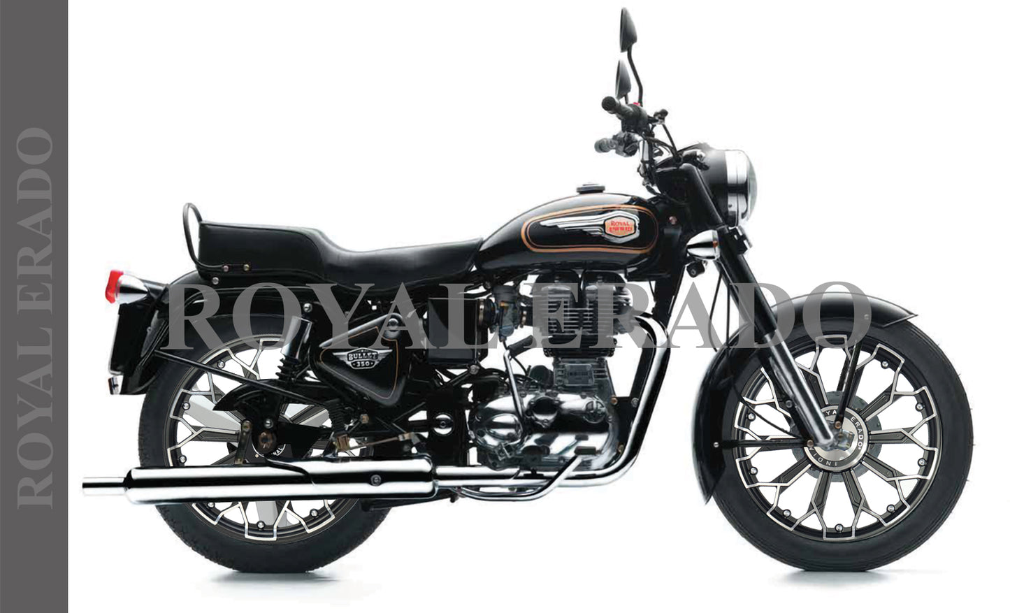 ROYAL ERADO 5808 UV DESIGN ALLOY WHEEL FOR STANDARD ABS Royal-Enfield Bullet X 350CC, Electra, Thunderbird 2010 model