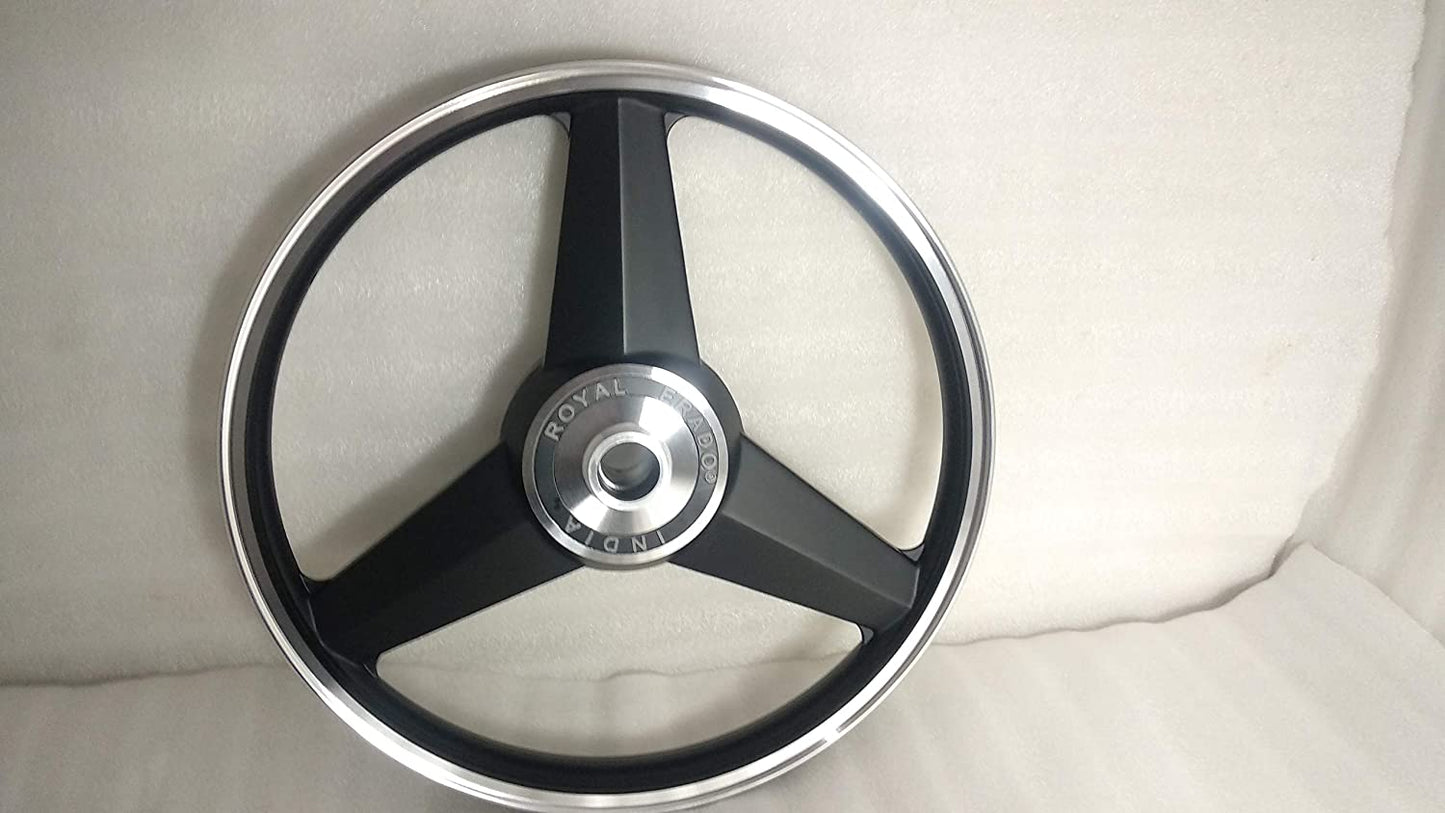 ROYAL ERADO Diamond black Alloy Wheel SPLENDOR N SPLENDOR PLUS N SPLENDOR PRO, Passion PRO & PLUS, CD Deluxe, CD Dawn