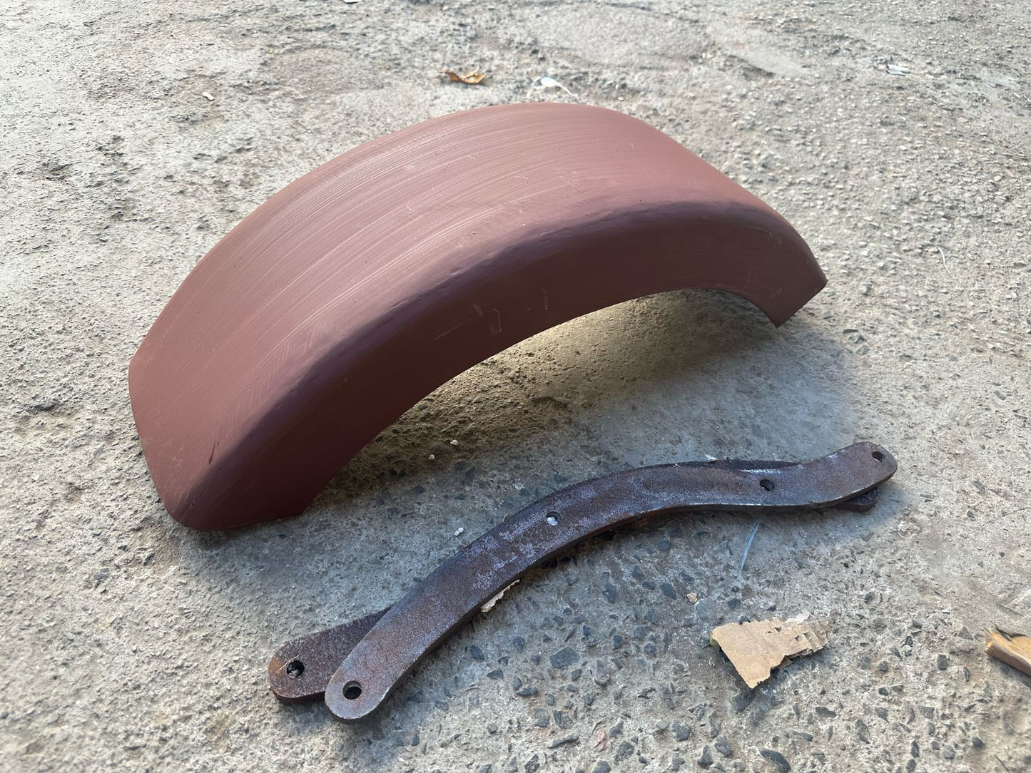 custom chopper bobber style rear mudguard with stays raw without paint for for royal enfield classic electra standard