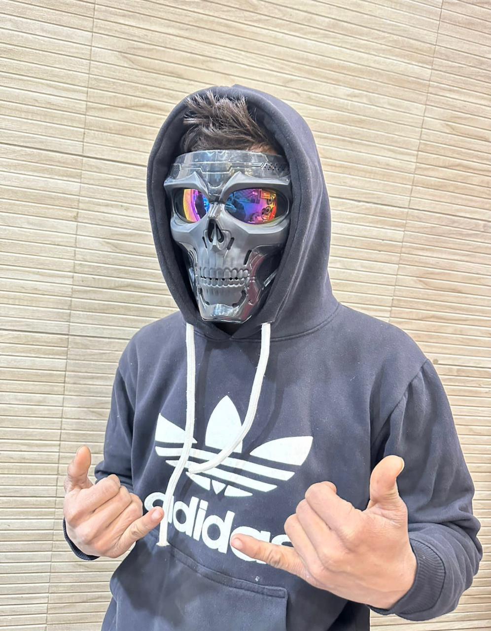 devil mask for bike ridding royal enfield , jawa , yezdi , splendor , etc