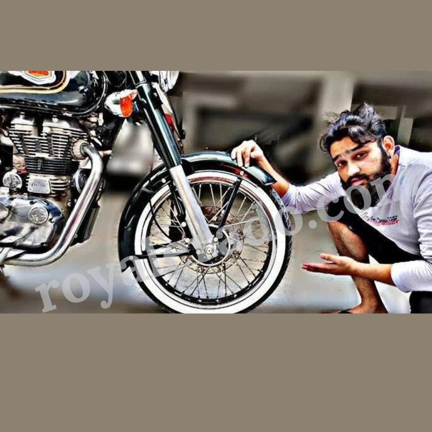 White wall for Royal Enfield classic and reborn 350 front 19” and rear 18” wheel.