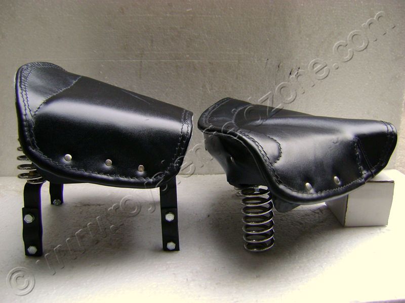 vintage style 1962 g2 model Matt leather seat with spring for royal enfield standard , electra