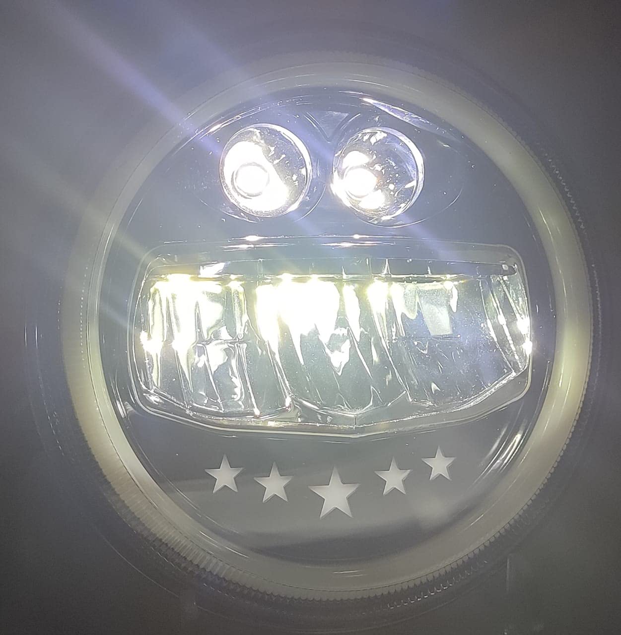 ROYAL ERADO 7" 5 STAR head light for royal enfield classic , electra , standard