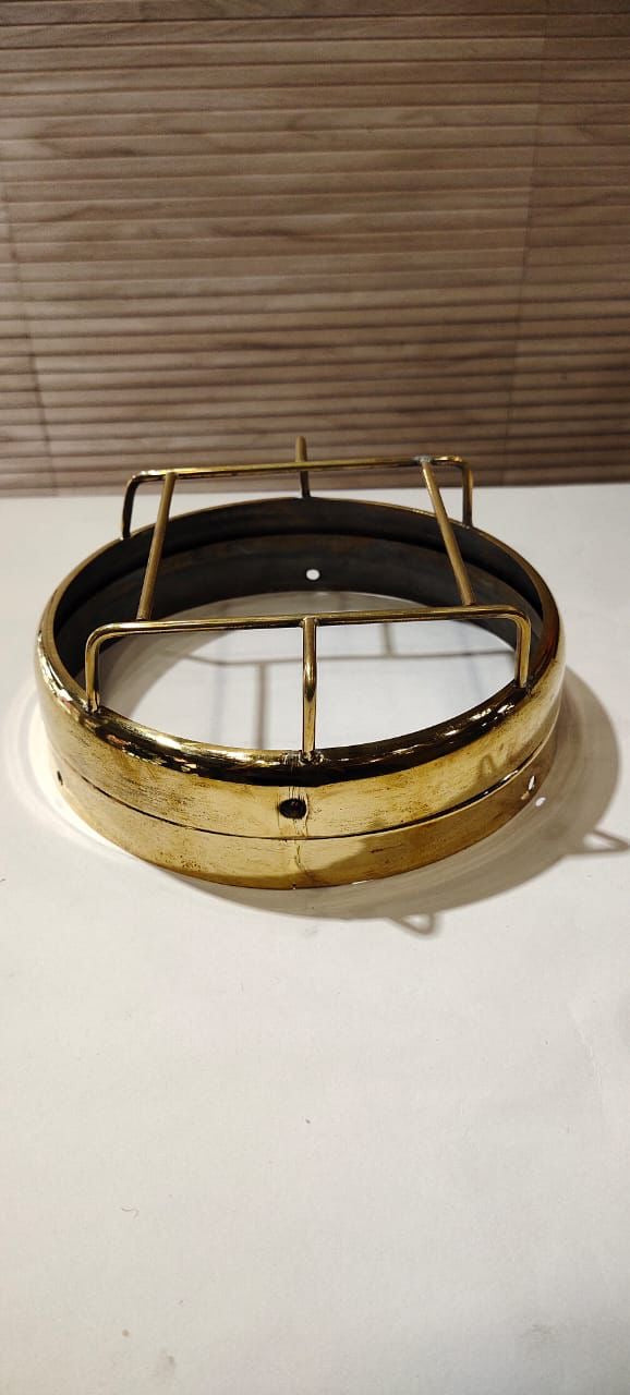 Royal Enfield head light ring JALLI  grill CROSS DESIGN in brass with shade for old model electra & standard