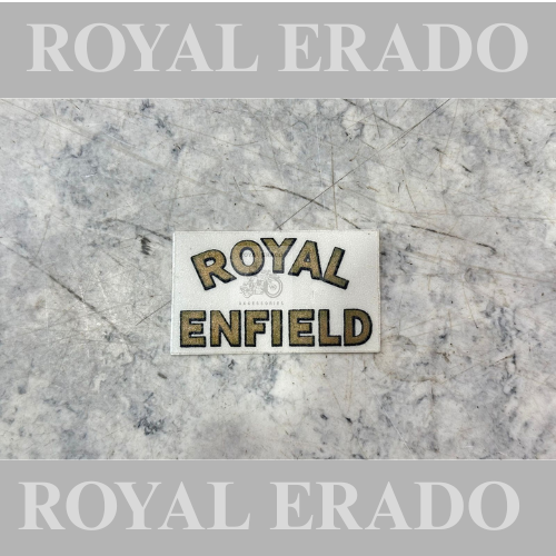 Royal enfield vintage g2 1962 old model bullet standard classic electra standard battalion reborn meteor super meteor 650 hunter  brass chrome tool box monogram logo bullet 500 cc rear mudguard sticker made in England