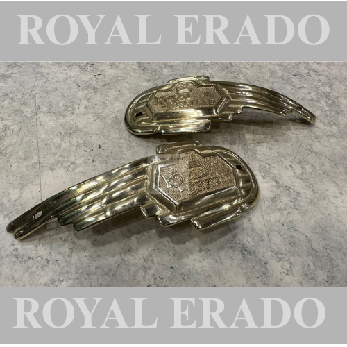 Royal enfield vintage g2 1962 old model bullet 350 standard tank monogram solid brass with crown