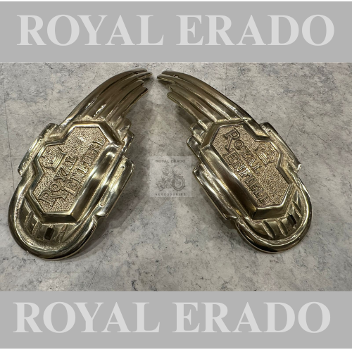 Royal enfield vintage g2 1962 old model bullet 350 standard tank monogram solid brass with crown