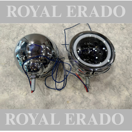 Harley Davidson super meteor 660 sm 650 meteor 350 fog light chrome with ring with black glass inside also fit to harley 883 harley street 750 harley fat boy harley rod street glide