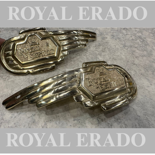 Royal enfield vintage g2 1962 old model bullet 350 standard tank monogram solid brass with crown