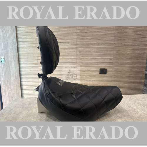 Royal enfield super meteor 650 sm650 comfortable touring front rider seat with backrest