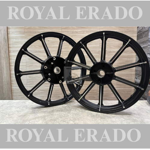 Raceby kingway 10 spoke harley design  alloy wheel for classic and thunderbird double disc front 19” disc and rear 18” disc