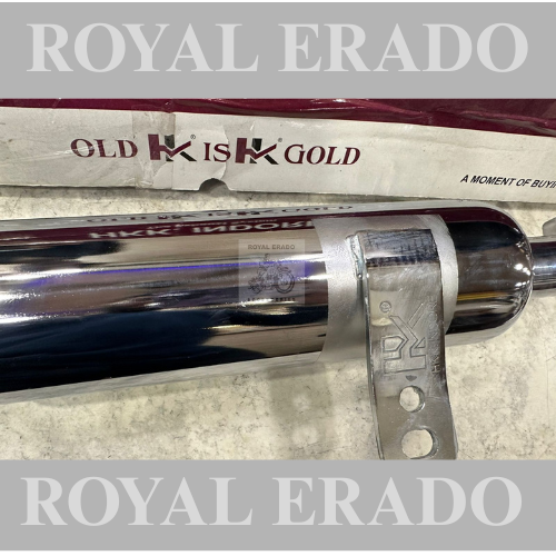 Royal enfield reborn classic and battalion standard Hk Indore silencer exhaust in chrome  with dug dug sound , medium sound
