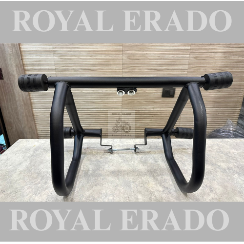 Royal enfield hunter 350 crash guard leg guard in black with slider