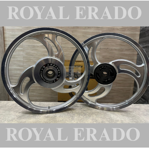 Raceby kingway 3s 3 spoke chrome alloy wheel for Royal enfield standard abs and electra