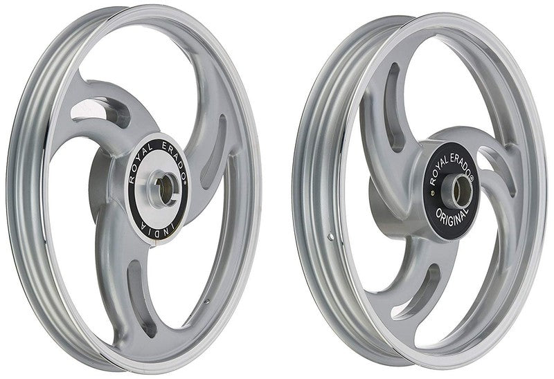 3 Spokes silver Alloy Wheel set for classic single disc