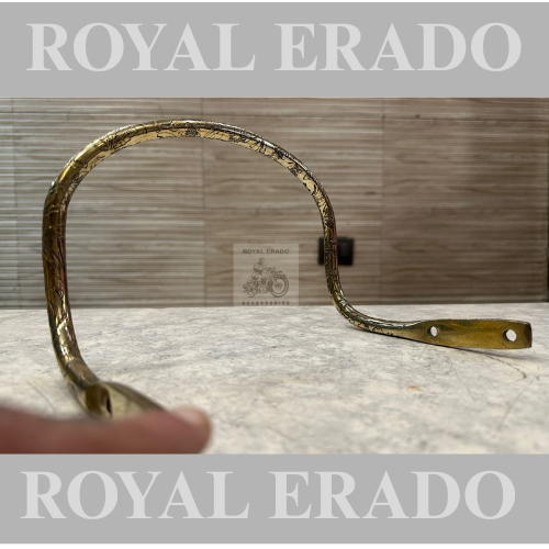 Royal enfield brass engraved seat handle for classic Electra standard vintage g2 1962 old model bullet 350